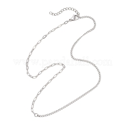 Цепочки-скрепки из витой цепочки из нержавеющей стали 304&nbsp;NJEW-JN05781-01