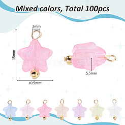 100 шт. светящиеся акриловые подвески PALLOY-GA00029