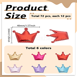 72 шт. 6-х цветные аксессуары для украшения из нетканого материала&nbsp;PATC-LP0001-08B