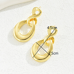 Модные винтажные геометрические символы нерегулярные каплевидные латунные серьги-гвоздики&nbsp;IJ5546