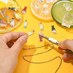 40шт 8 стиля подвески из сплава с эмалью&nbsp;ENAM-CJ0003-15