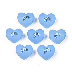 Осенняя тема прозрачные печатные акриловые европейские бусины&nbsp;LS-MACR-XCP0001-26B