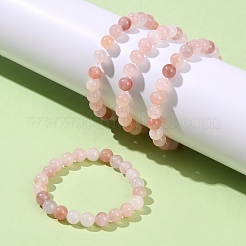 8 мм натуральный золотой шелковый нефрит из Синьцзяна&nbsp;BJEW-G756-01A