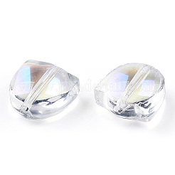 Гальванизируйте прозрачные стеклянные бусины&nbsp;GLAA-T022-26-C01