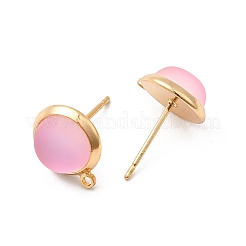 Серьги-гвоздики из латуни и стекла KK-F916-05G