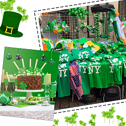 День святого Патрика тема пенопластовый шар кулон украшения AJEW-WH0317-93A