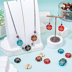 80шт 5 цвета прозрачные акриловые бусины MACR-TA0002-24