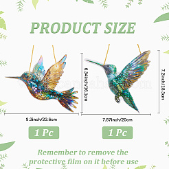 2шт 2 стиля акриловые подвесные ловцы солнца в виде птиц HJEW-CN0001-32