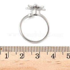 Вращающиеся манжеты из латуни с микропаве из кубического циркония для женщин&nbsp;LS-RJEW-C132-05P