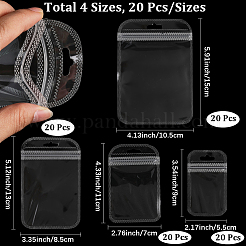 80 шт. 4 вида прозрачных пластиковых пакетов с застежкой-молнией&nbsp;OPP-DJ0001-05