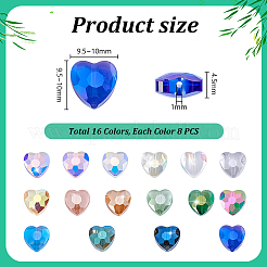 128 шт. 16-х цветные гальванические стеклянные бусины EGLA-PH0001-82