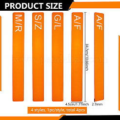 4шт. 4-х стилистический акриловый разделитель для книг AJEW-BC0008-27A