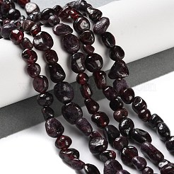 Гранат природный бисер нитей G-P497-01C-40