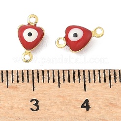 Латунный огнеупорный кирпич эмаль сглаз сердечко соединительные подвески&nbsp;KK-C097-01G
