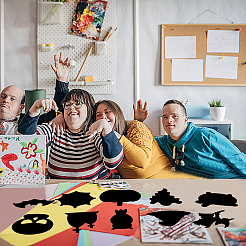 Хэллоуин Радуга скретч-бумага искусство подвеска украшения наборы DIY-WH20013-22