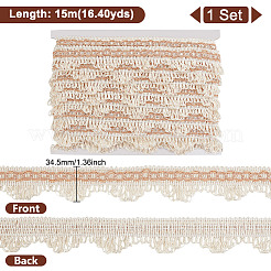 15м бисер пайетки полиэстер кисточки ленты OCOR-WH0082-282