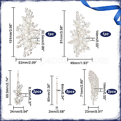14 шт. 4 стиля свадебных шпилек для волос из сплава со стразами&nbsp;DIY-GA0003-90