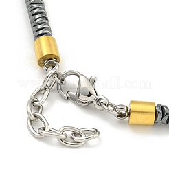 Браслеты из синтетического немагнитного гематита из бисера BJEW-G717-04G