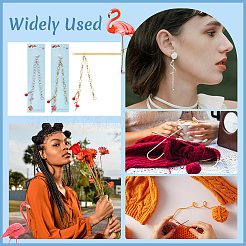 Цепочки для вязания рядов из стеклянных и акриловых бисера HJEW-AB00549