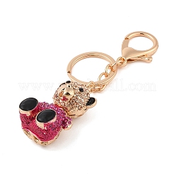 Брелок со стразами из цинкового сплава KEYC-M024-01KCG-03