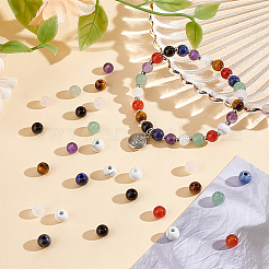 54шт 9 стиля бусины из натуральных смешанных драгоценных камней G-OC0005-57