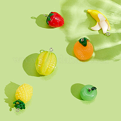 12шт 6 стиля подвески из смолы&nbsp;RESI-FP0001-41