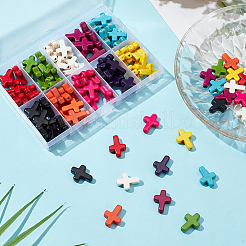 100 шт. нити синтетических бирюзовых бусин 10 цветов TURQ-AR0001-51