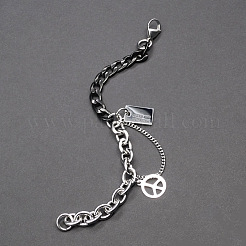 Двухцветные браслеты с символом мира и цитатой&nbsp;FS-WGFBFF4-01