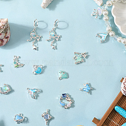 24 шт. подвески из сплава со стразами и эмалью&nbsp;FIND-SC0020-59