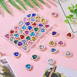 44шт 11 цвета подвески из сплава со стразами ALRI-TA0001-27