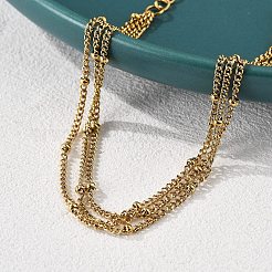 Многорядные браслеты из нержавеющей стали 304&nbsp;LS-BJEW-Q051-02G-B