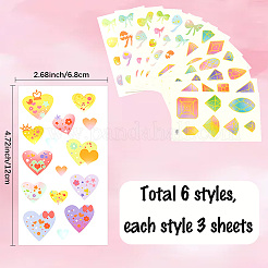 36 шт. 3 стильных водонепроницаемых самоклеящихся наклеек из ПВХ STIC-SP0001-10