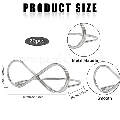 20шт железный держатель для карточек с бесконечностью ODIS-CA0001-24P
