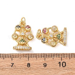 Латунные микро проложить кубического циркония подвески&nbsp;KK-C143-35B-G