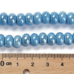 Фарфоровые бусины-рондели&nbsp;PORC-Q001-01F