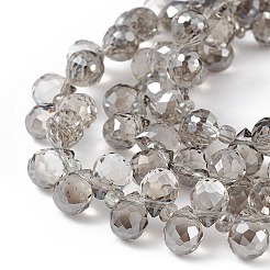 Прозрачные стеклянные бусины гальваническим пряди&nbsp;EGLA-F152A-PL01