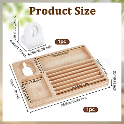 Подставки для часов из силикона и лоток-органайзер для ремешков из бамбука ODIS-OC0001-85