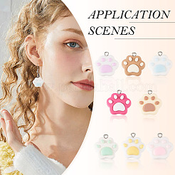 Набор для изготовления висячих серег из смолы с отпечатком кошачьей лапы своими руками&nbsp;DIY-TA0009-51