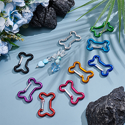 9 шт. двухцветные алюминиевые скальные карабины&nbsp;FIND-UN0010-08