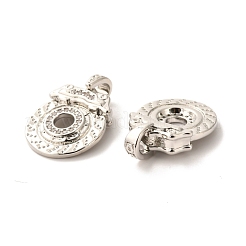 Латунные микропаве прозрачные подвески с фианитом ZIRC-P086-16