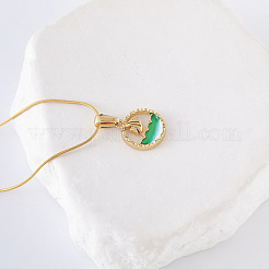 3 шт. океан нержавеющая сталь эмаль плоская круглая с подвеской в виде парусника ожерелье для женщин JG5903