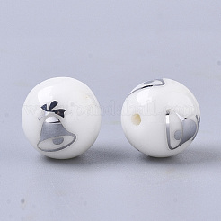 Рождественские непрозрачные стеклянные бусины&nbsp;LS-EGLA-R113-06B