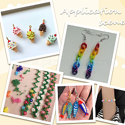 195 г 15-х видов смешанных стеклянных круглых бусин&nbsp;SEED-SC0001-34