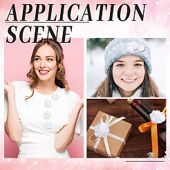 40 шт. цветы из полиэфирной ткани&nbsp;FIND-CP0001-07A