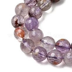 Натуральные фиолетовые фантомные кварцы&nbsp;G-Z127-B01-8mm