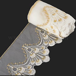 10 ярд полиэстеровой цветочной вышивки кружевной отделки OCOR-GF0004-87