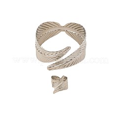 Наборы из браслета-манжеты и кольца-манжеты из листового сплава FS-WGCE308-01