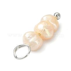 6шт 2 стиля подвески из натурального культивированного пресноводного жемчуга PALLOY-JF02265-02