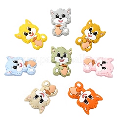 16шт 8 цвета силиконовые фокусные бусины&nbsp;SIL-CJ0001-79