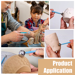 8 шт. 2-х цветные инструменты для скульптуры из нержавеющей стали своими руками AJEW-BC0008-93